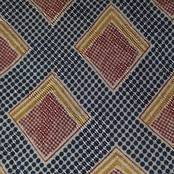 Giorgio‎ Armani Cravatte Silk Tie Geometric Squares - Picture 2 of 6
